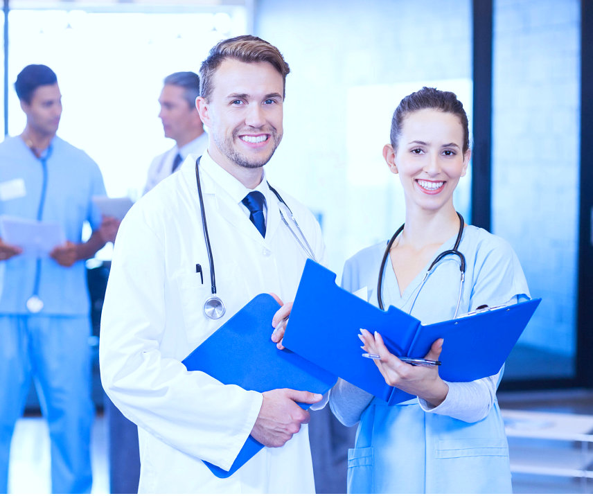 two doctors smiling