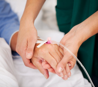 male doctor injecting his patient